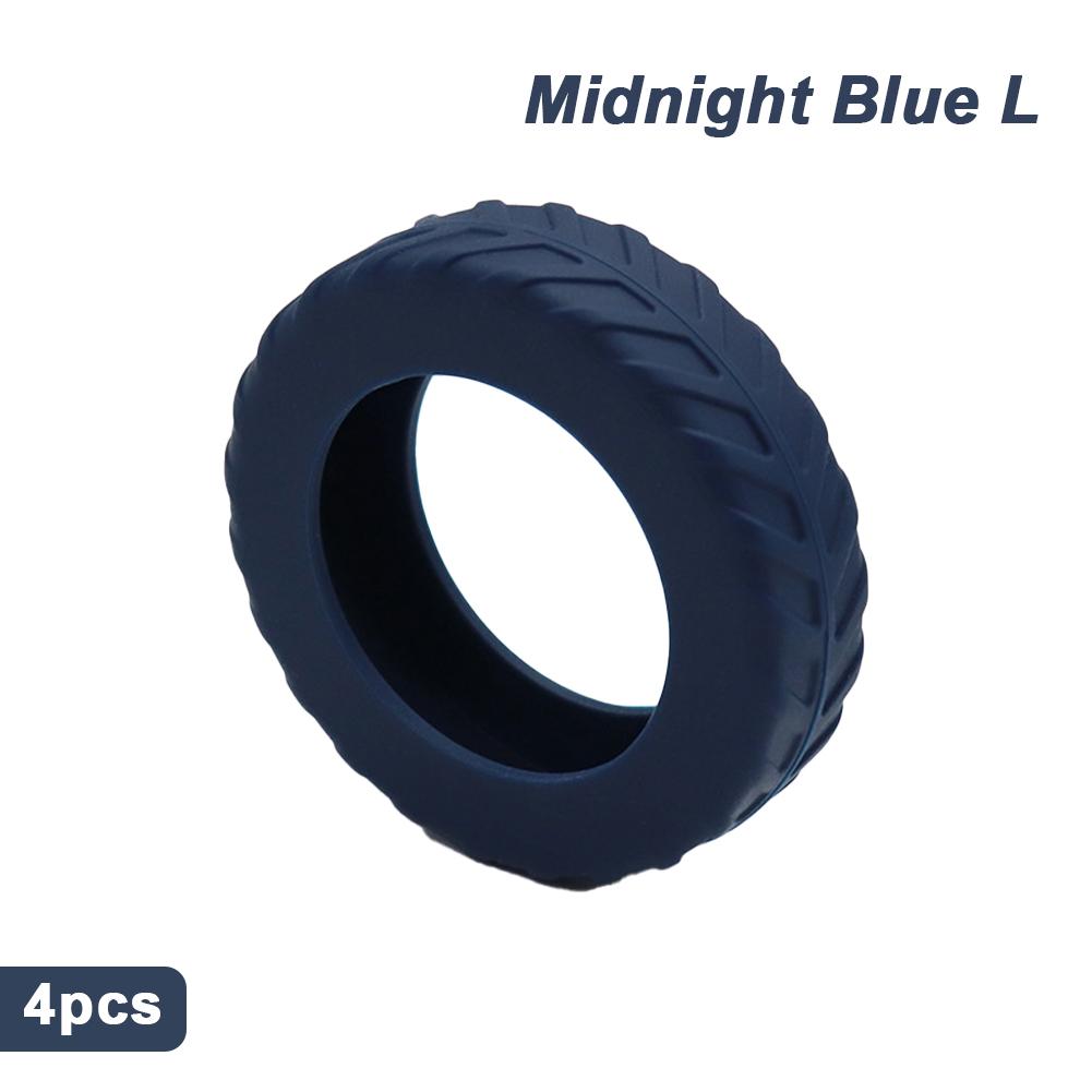 

Утолщенная текстура силиконового колеса протектор для багажа уменьшает шум дорожный чемодан колеса чехол аксессуары для багажа L