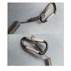 Cord Retractable Carabiner Safety Rope Spiral Coiled Lanyard Spring Elastic Rope Fishing Lanyards