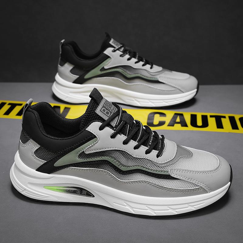 Men's shoes 2025 summer new retro leisure travel mesh breathable comfortable low-top lace-up sports style casual shoes