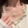 Bowknot Pendant Necklace Exquisite Clavicle Chain Fashion Elegant Necklace for Women Temperament Collar Chains Charm Jewelry