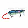 Jointed Mouse Shaped Fishing Lure Multi Segment Hard Bait Artificial Minnow Pencil with Treble Hooks for Freshwater Saltwater Casting