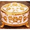 Mini Bracelet Storage Box Jewelry Organizer,European Style Circle Enamel Alloy Ring Storage Jar Dresser Display Couple Gifts