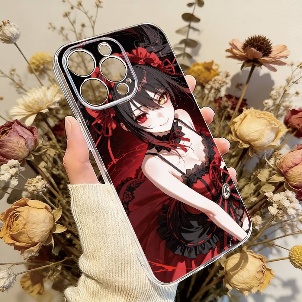 

Date A Live Tokisaki Kurumi Phone Case For iPhone 17 16 15 14 13 12 11 Mini Pro Max Plus Transparent Cover iPhoneXSMAX