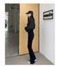 Women's High-Waisted Black Micro-Flare Jeans - Spring 2025 Slimming Versatile Straight Leg Pants