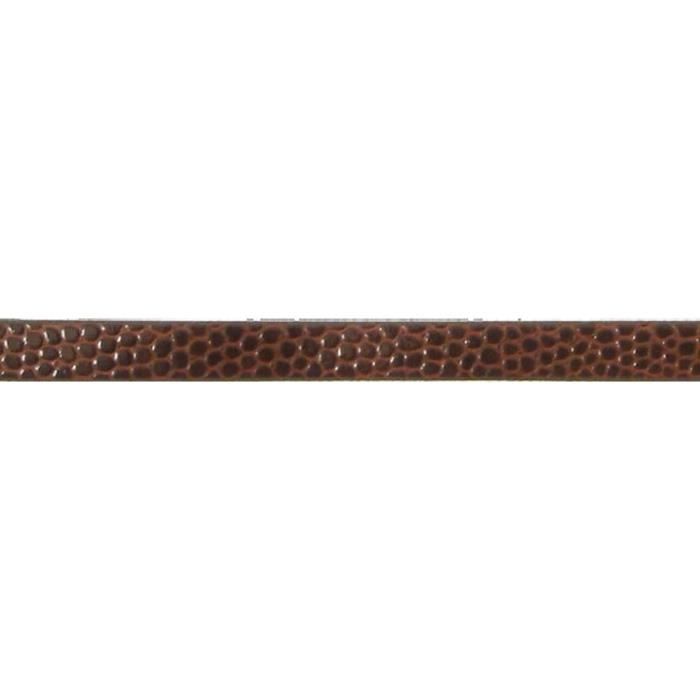 Bracelet 6 mm Style croco Marron