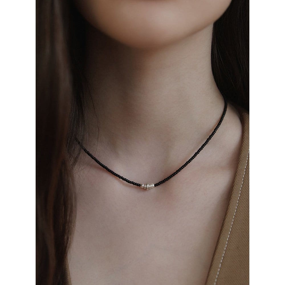 Stacked Pendant Bead Necklace Nz2446