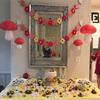  Large/Small Mushroom Shaped Lanterns Red Color Lanterns