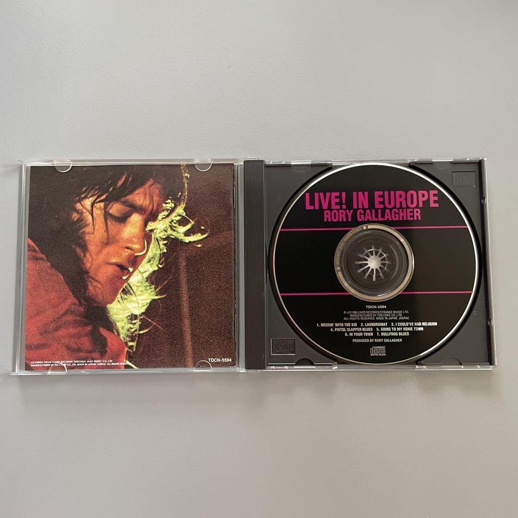 [USED] Rory Gallagher Japanese version old format CD no obi Live in EU.