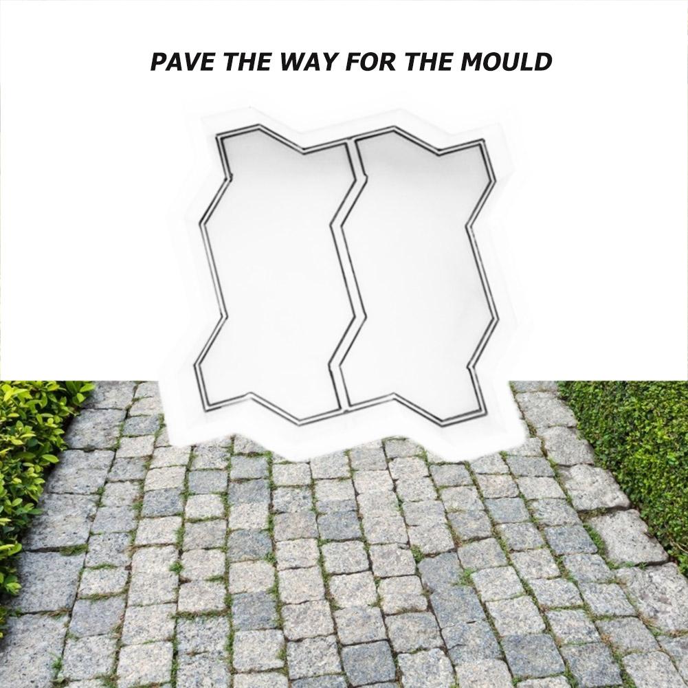 Garden Pavement Mold DIY Walk Manual Road Path Paving Brick Stone Concrete Mould
