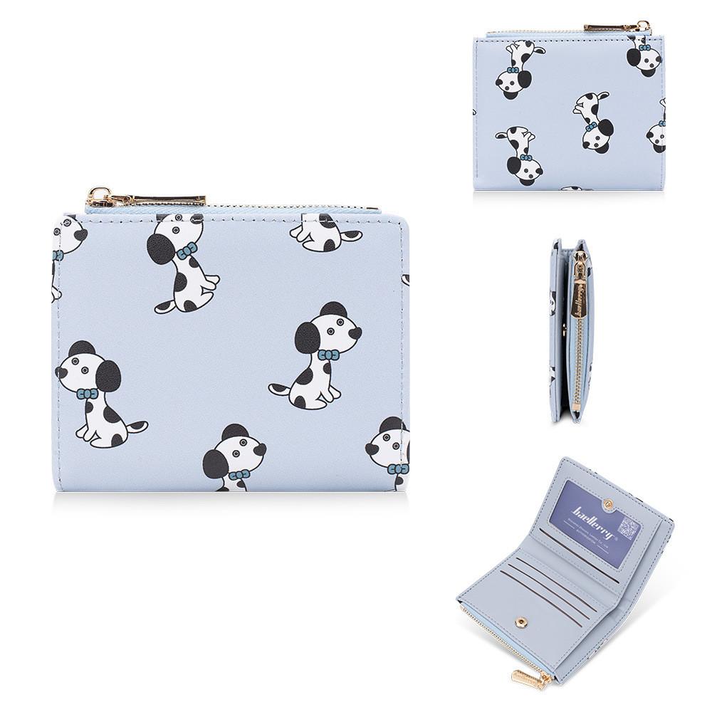 Dog Print Wallet For Women With Rfid Blocking And Zipper Pocket For Daily Use