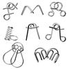 8Pcs/Set Materials Metal Puzzle Wire Iq Mind Brain Teaser Puzzles Reliever Toys