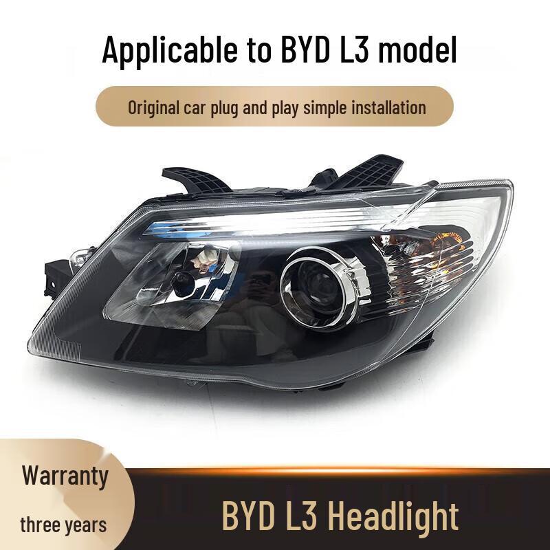 

BYD L3 Front Headlight Assembly Suitable for 2010-2015 Models, High/Low Beam Standard Driver (Without Bracket)