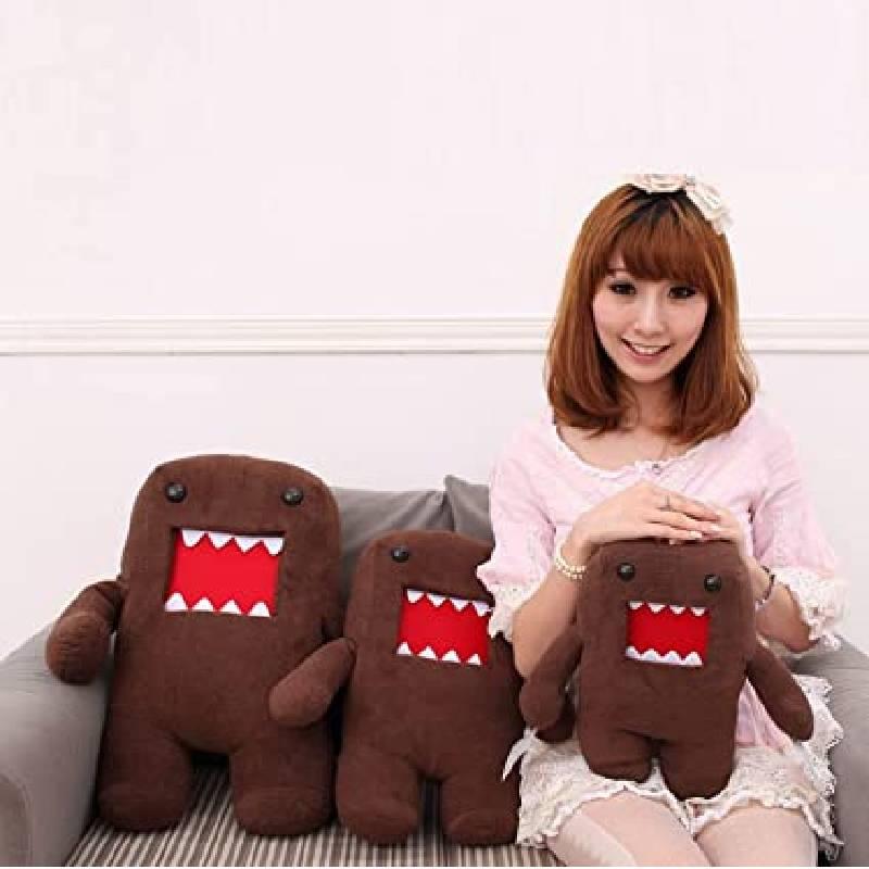 Cute Domo Kun Cartoon Pillow Plush Dolls Kids Couples Funny Gift Brown