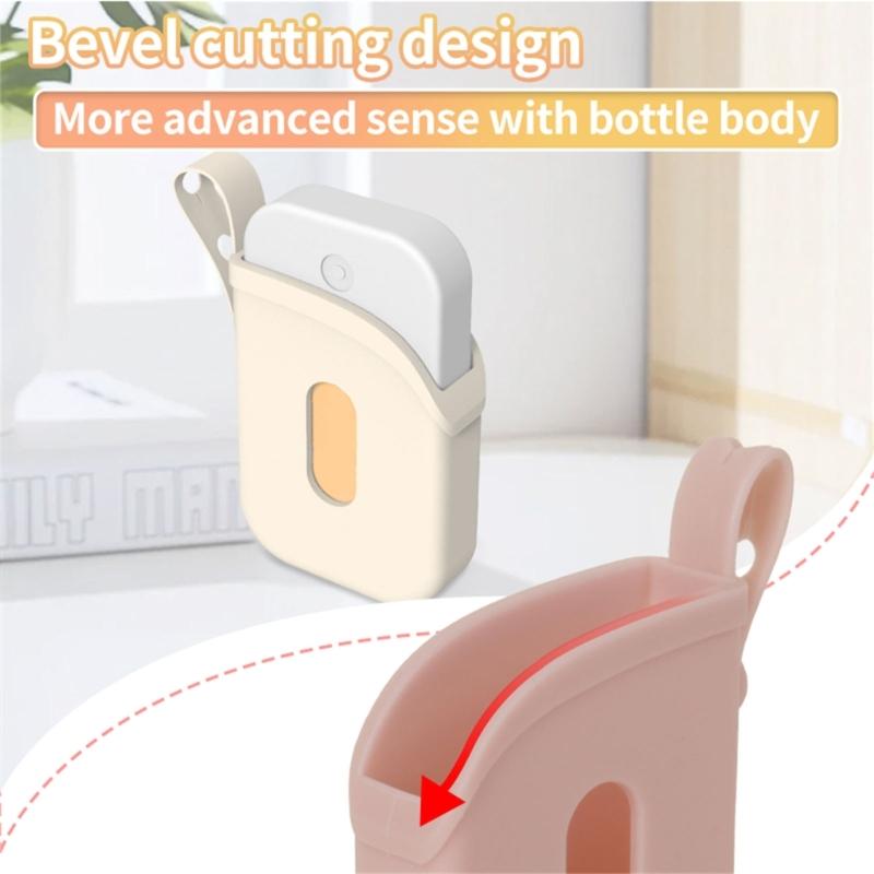 Portable Silicone Holder For Hand Sanitizer Sprays Protective Storage Case with Adjustable Lanyard for Backpack Handbag