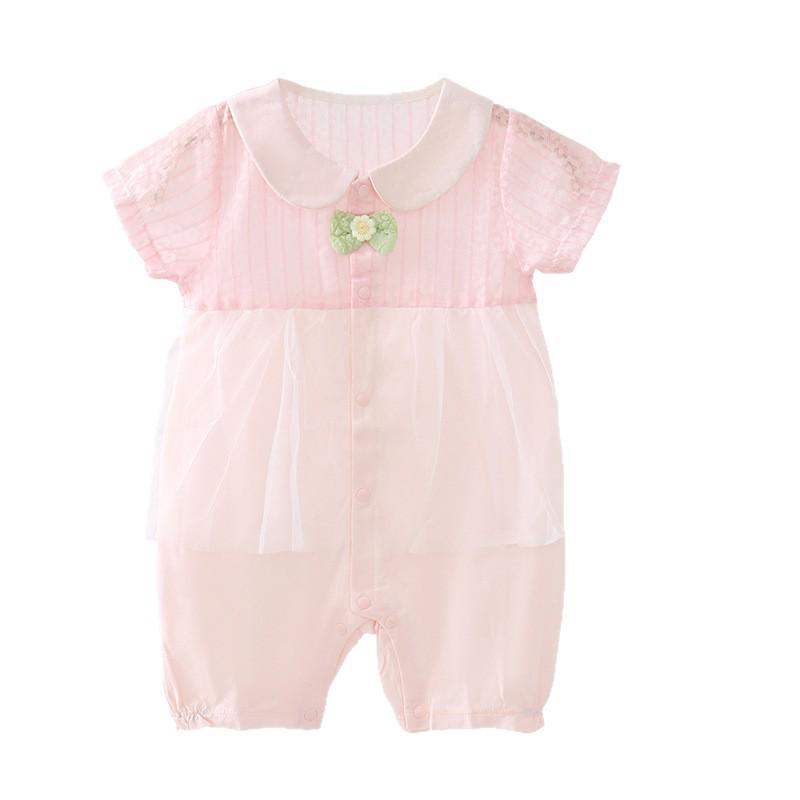 Popular Unisex Baby Summer Cotton Romper - Short Sleeve Bodysuit for Newborns