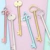 6Pcs Vintage Key Shape Neutral Pen 0.5mm Fine Point Smooth Flow Office Supplies Stationery Gift Perfect for Students