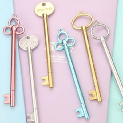6Pcs Vintage Key Shape Neutral Pen 0.5mm Fine Point Smooth Flow Office Supplies Stationery Gift Perfect for Students
