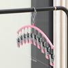 Windproof Stainless Steel Drying Rack with Clips Multi-Functional for Socks and Underwear