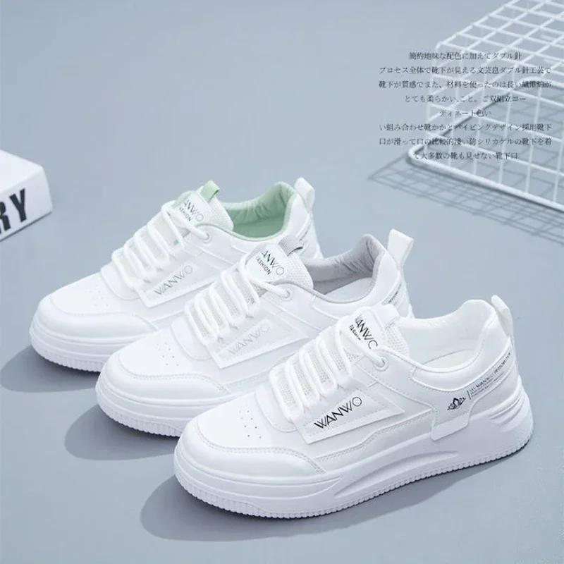 New Women SneakersThick-soled Small White Shoes Women's Breathable Student Board Shoes Thick-soled Platform Shoe 35-40