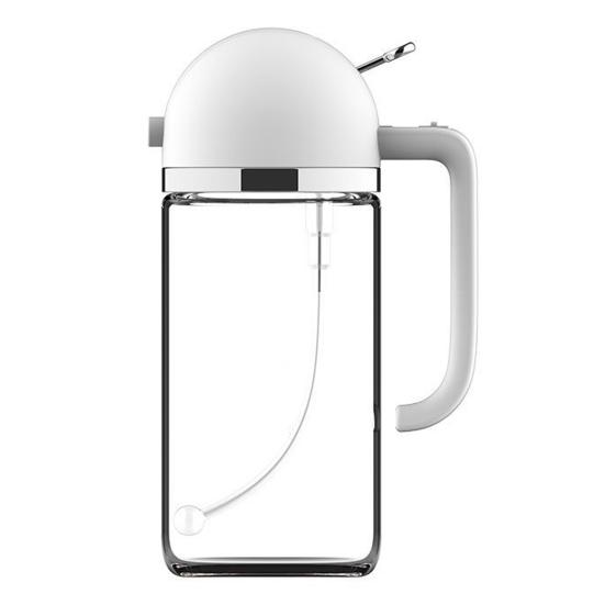 

Распылитель масла на 500 мл, противозасоряющийся стеклянный диспенсер для уксуса 2-в-1 с прозрачными весами для барбекю белый