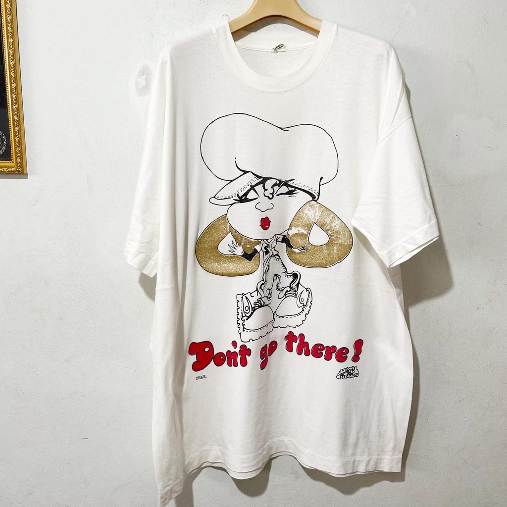 Vintage 90s Sisterhood Don’t Go There Hip Hop T-Shirt Size XL