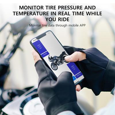 Motorrad TPMS Bluetooth Reifendrucksensoren Reifendruckkontrollsystem Externer Sensor Android/IOS Auto Motorrad Roller