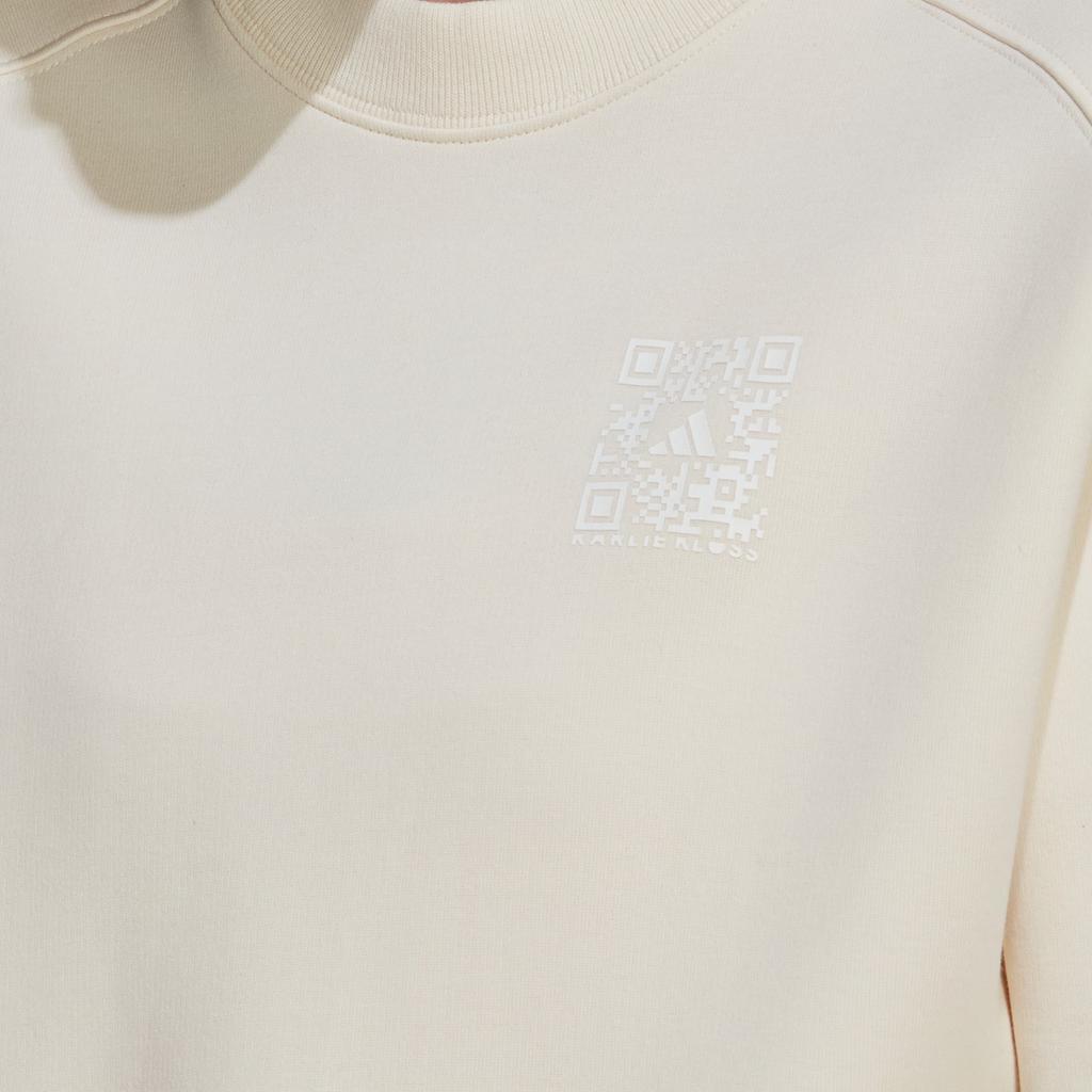 adidas Felpa Pullover Collaborazione X Karlie Kloss Con Color Block Solido Top da Donna Bianco Sporco HB1434
