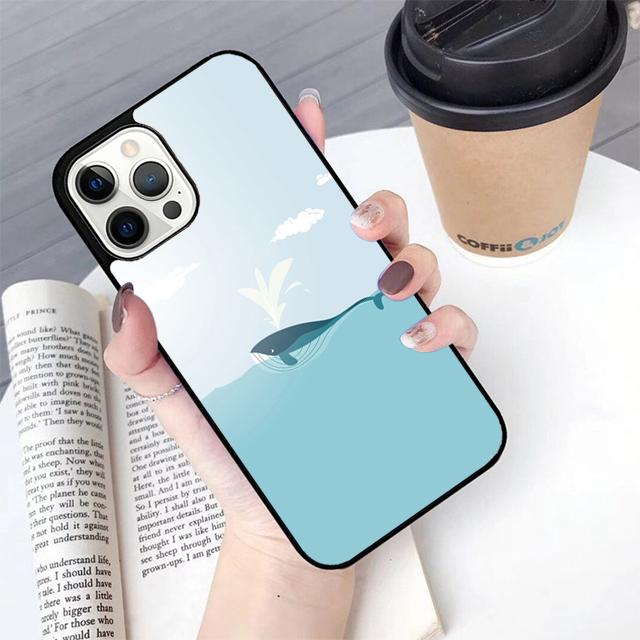 

Чехол для телефона Синий кит Для Apple iPhone 17 Air Pro Max Plus Чехол Для iPhone 17 Air 14 15 16 13 12 Max Чехол iPhone 13pro max