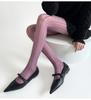 Spice Girls Sexy Striped Pantyhose Summer Thin Sheer Fine Mesh Breathable Look Slim Y2K Lolita Cool Trend Tights