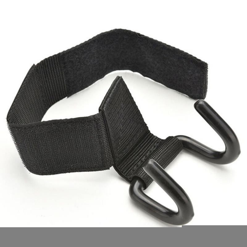 1PC Adjustable Size Strong Steel Hook Grips Straps Weight Lifting Strength Training Gym Fitness Black Wrist Support Lift Straps