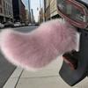 Rechargeable Sound Activated Moving Tail Fluffy Plush Plush Wagging Tail  Electric Bicycle