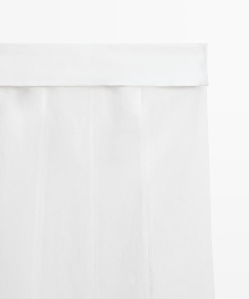 Masimodutti Linen Off-Shoulder Midi Dress