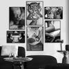 Sexy Women Posters Bad Girl Black and White Print Canvas Paintings Wall Art For Modern Pop Room Home Decoration Pictures Mural