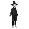 Kids Cosplay Suit KPop Demon Hunters Saja Boys Cospplay Costume Jinu Saja Robe Baby Black Uniform Stage Performance Halloween