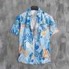 Men's Casual Floral Beachwear Shirt - Short Sleeve, Ideal for Summer Travel in Sanya or Thailand