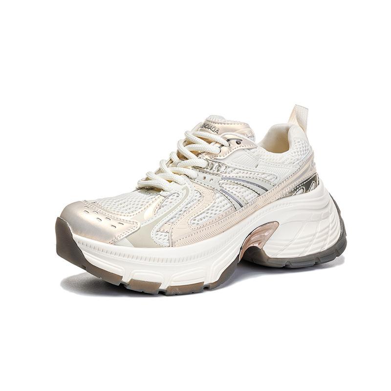 Suction Film Sole Dad Shoes Women's Spring 2025 New Comfortable Running Shoes Mesh Student Sports Shoes Versatile Women's Shoes