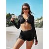 CHARMLEAKS Damen-Badeshorts mit hoher Taille, Badeshorts, Boardshorts mit Badehose