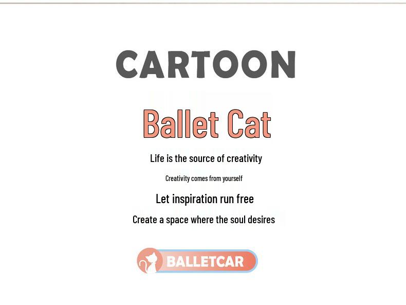 ORA Ballet Cat Leather Seat Cover - Cartoon Design, Full Enclosure, Four Seasons Use