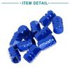 ACROPIX 10pcs Car Tire Stem Valve Cap Tire Cap Wheel Valve Cover Tire Cap Hexagon Dustproof Aluminum Alloy Navy Blue