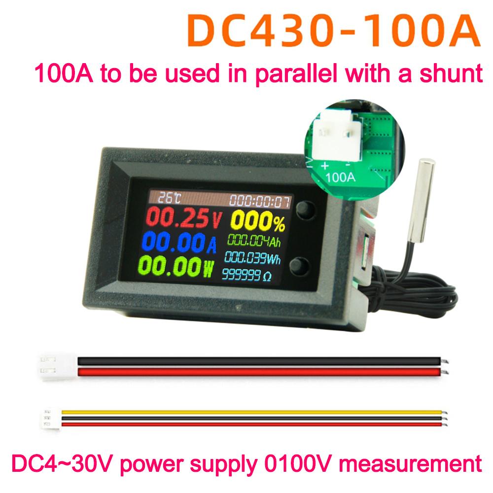 Volmetru Ampermetru 9 în 1 10A 20A 50A 100A Multifuncțional Digital IPS Tensiune Curent Putere Energie Baterie Testare Electricitate Contor