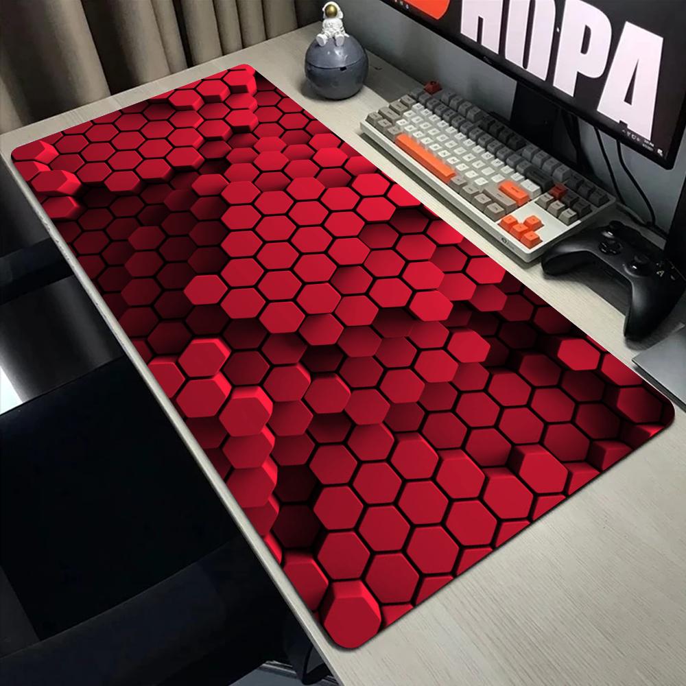Hexagon Geometric Mouse Pad Desk Mouse Pad Cute Hd Desk Pad Extended Gaming Keyboard Mats Large Xxl Gamer Mousepad 90x40
