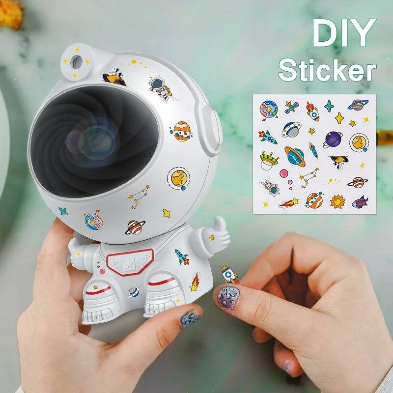 Astronaut Galaxy Star Projector Light Sky Nebula Lamp Home DIY Sticker Room Bedroom Decoration Night Lamp Christmas Gift