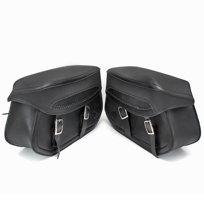 Retro Motorcycle Accessories Saddle Bag+Harley Crown Prince Side Bag Edge Box Knight Bag Side Bag Rear Large Hanging Bag