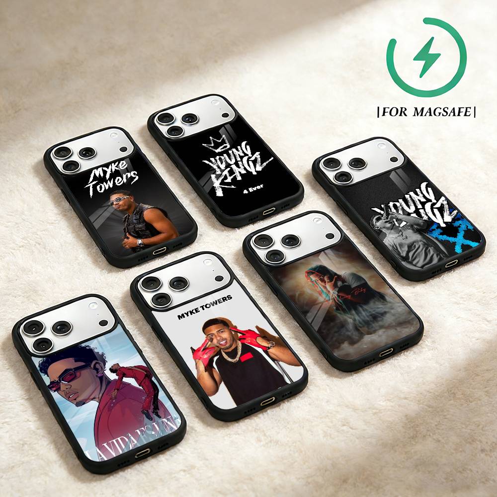 M-Myke Towers Ganga Phone Case For iPhone 17,16,15,14,13,12,Plus,Pro,Max for Magsafe Magnetic Wireless Charging