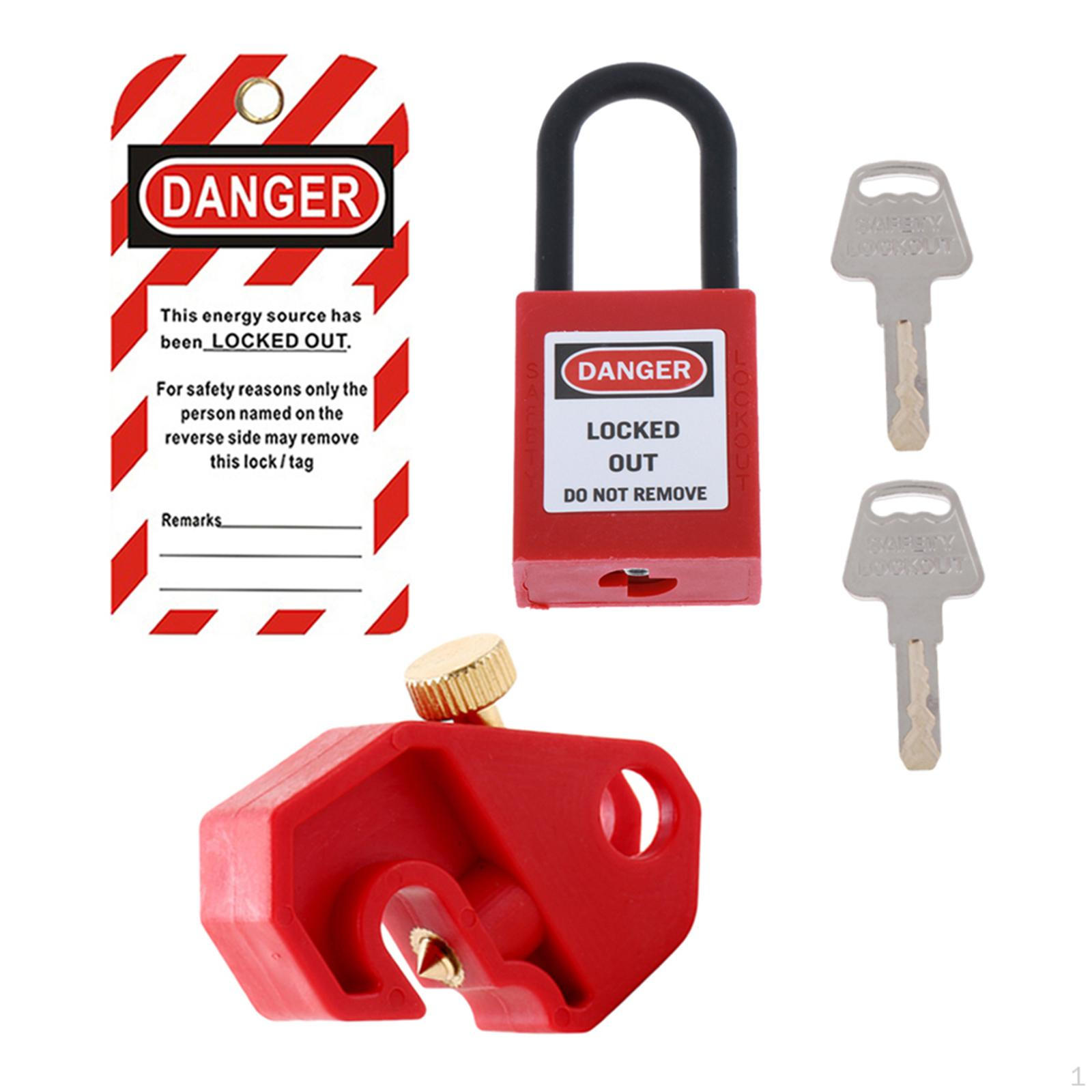 

Circuit Breaker Lockout Tagout Kit Lock Tool Professional Compact Practical Easy to Install Padlock