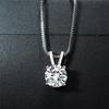 CC Pendant Necklaces For Women White Cubic Zirconia Round Simple Bridal Wedding Engagement Jewelry Fashion Accessory CCN002