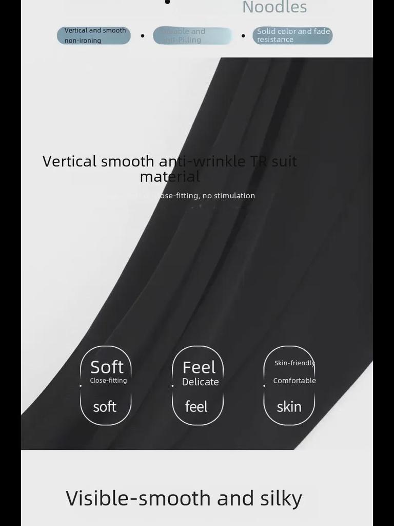 Women's High-Waist Wide-Leg Black Drape Pants - Spring 2024 Collection