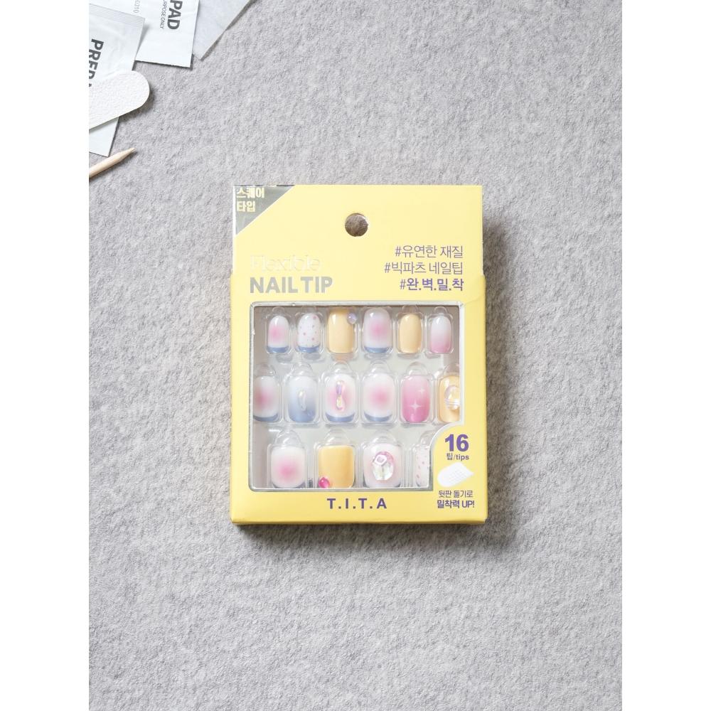 Daiso 25ss Titapress Square Nail Tip  4