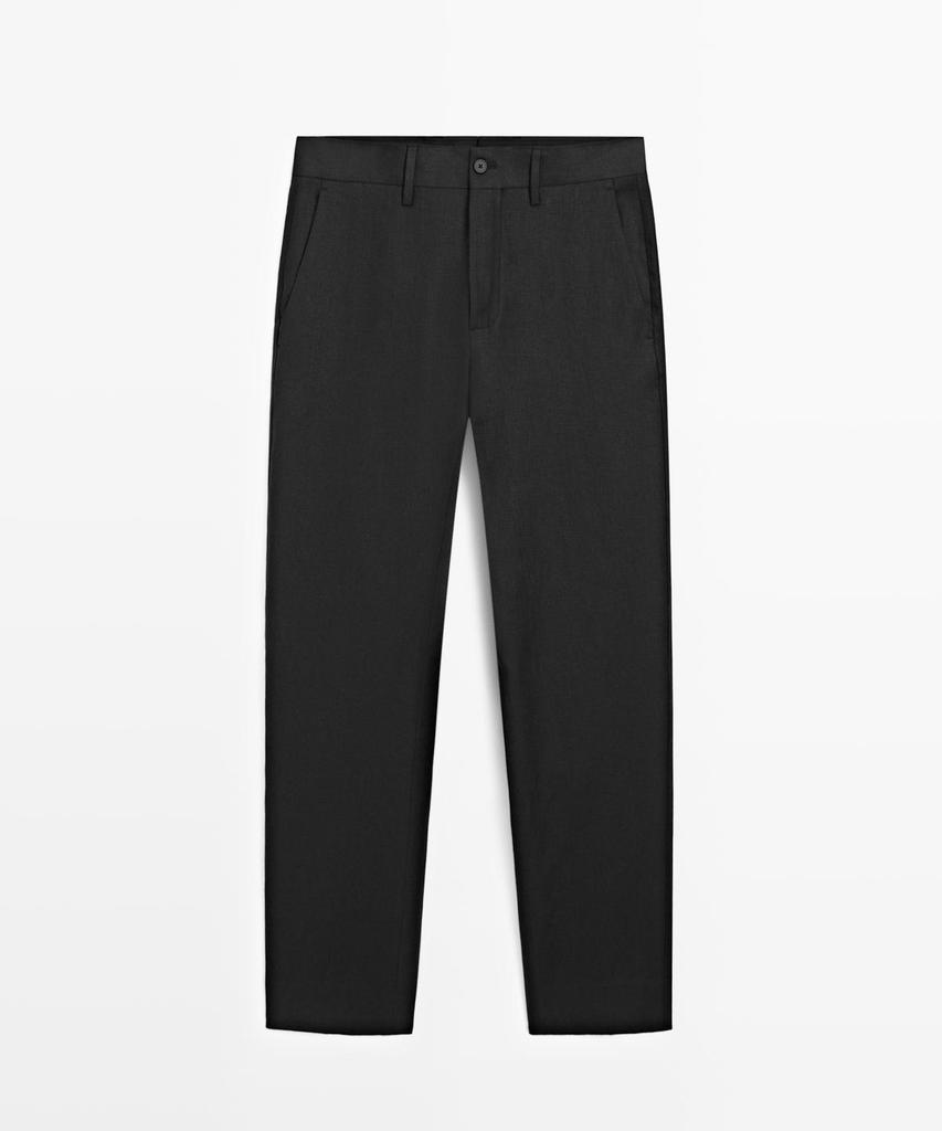 Masimodutti 100% Linen Tailored Suit Pants