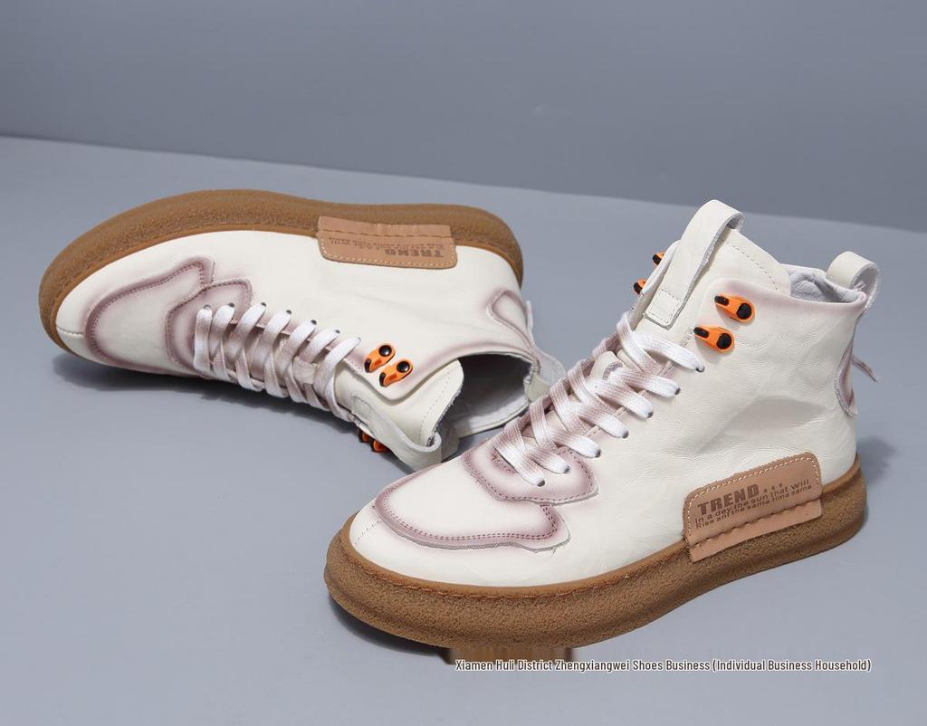 Men’s Retro High-Top Canvas & Leather Boots – Warm, Velvet-Lined, Lace-Up Casual Winter Shoes